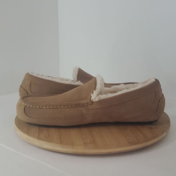 UGG Ascot Slipper Chestnut Suede Wool Comfort Loafer Men's US 12 New - Picture 9 of 12